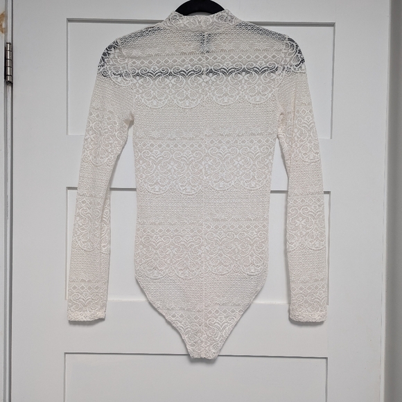 Forever 21 White Lace Turtleneck Bodysuit - Picture 7 of 8